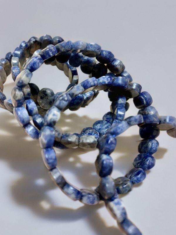 Natural Sodalite Faceted Stretch Bracelet