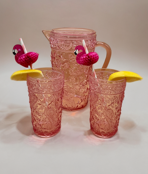 Paisley Acrylic Pitcher and Cups