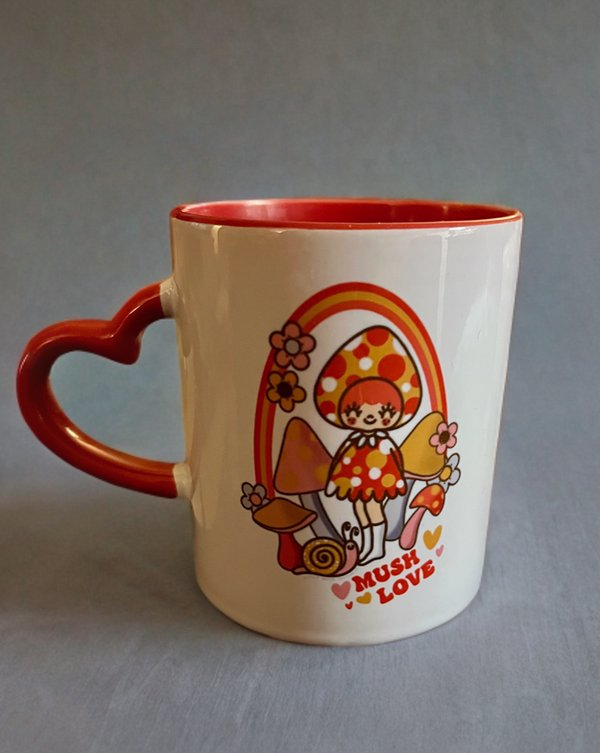 Mush Love Red Heart-Mug