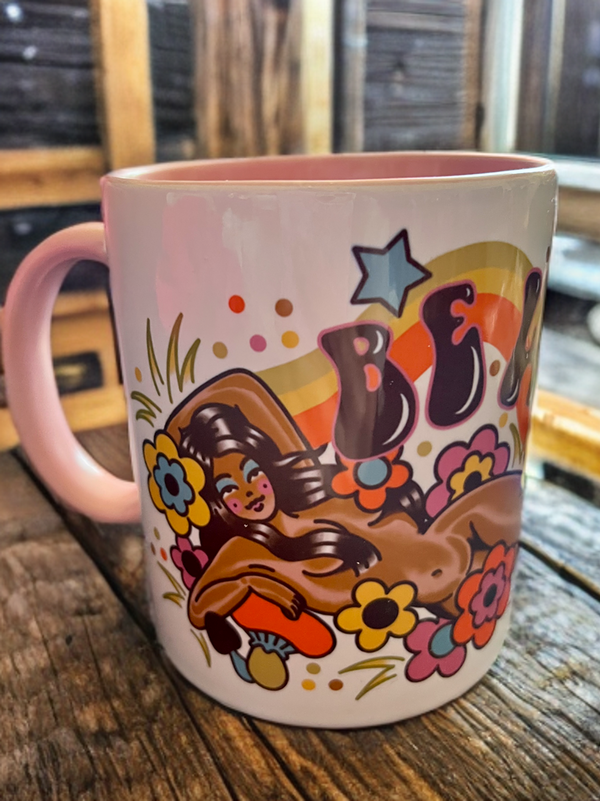 Retro Be Wild Pink Mug