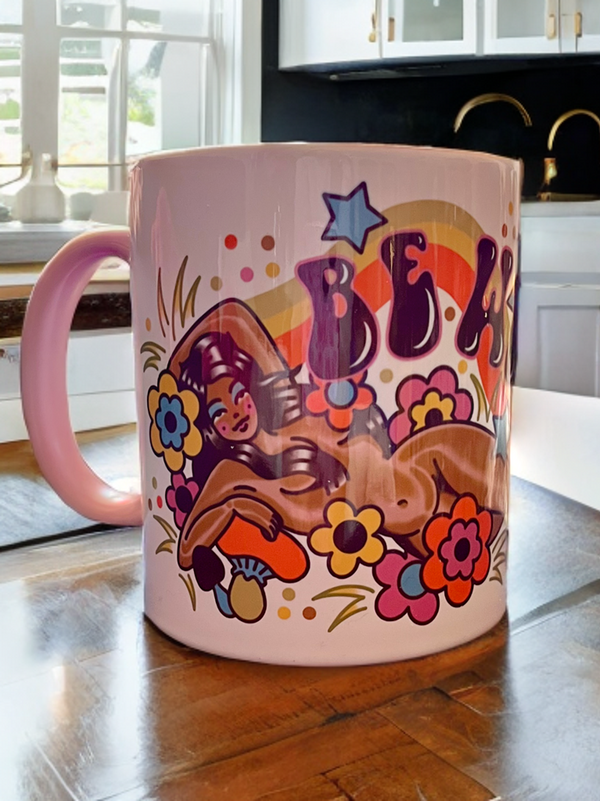 Retro Be Wild Pink Mug