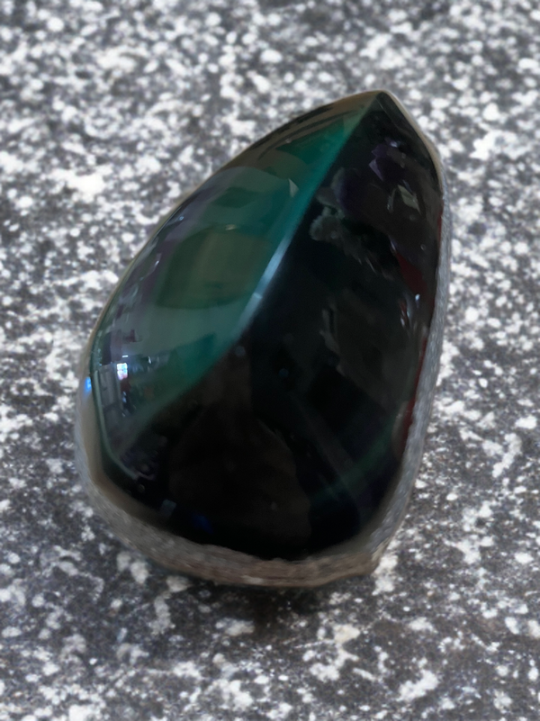 Natural Rainbow Obsidian Half Polish Free Form