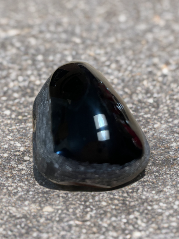 Natural Rainbow Obsidian Half Polish Free Form