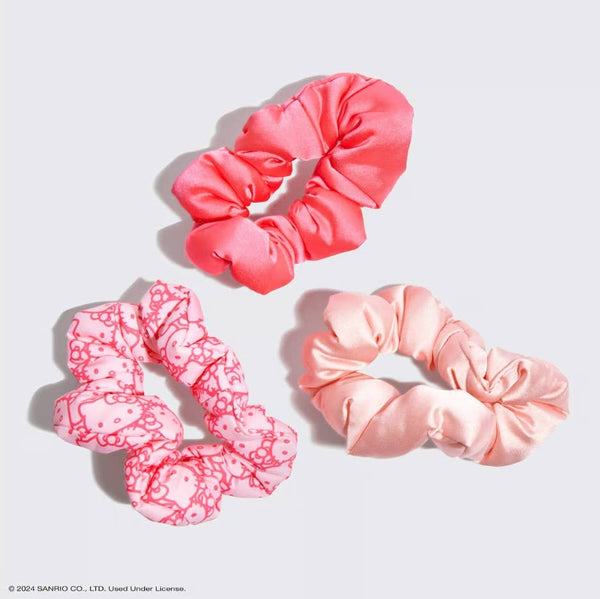 Hello Kitty x Kitsch Recycled Fabric Puffy Scrunchies 3pcSet