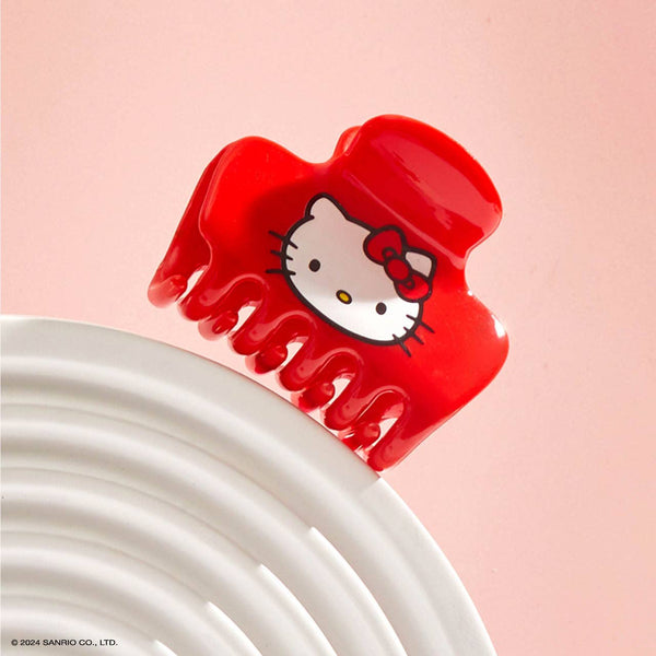 Hello Kitty x Kitsch Recycled Puffy Claw Clip- Kitty Face