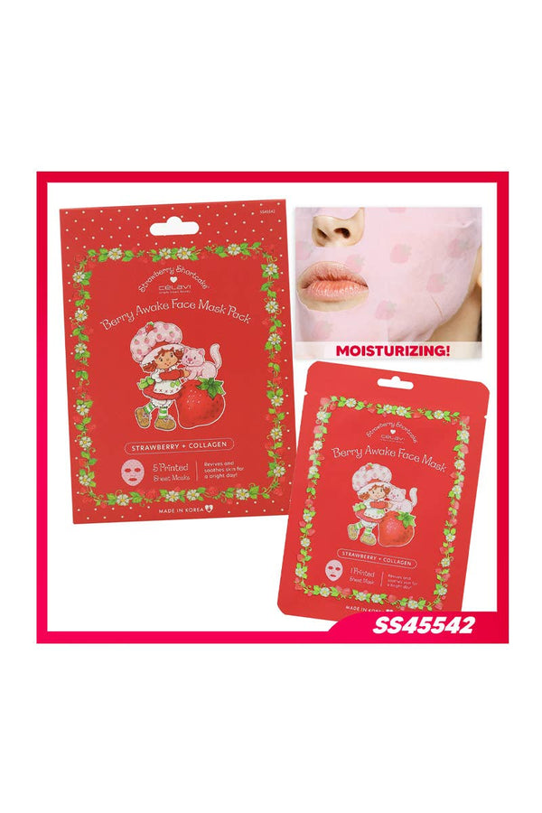 Strawberry Shortcake Berry Awake Face Masks-Set of 5