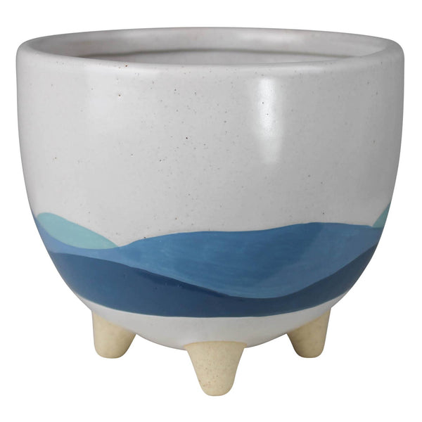 Seascape Cachepot, Ceramic Planter-Pot