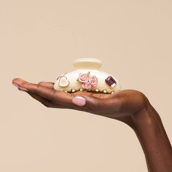 KITSCH - KitschPop™️Curved Claw Clip 7pc Set Vintage- Pearlized Cream