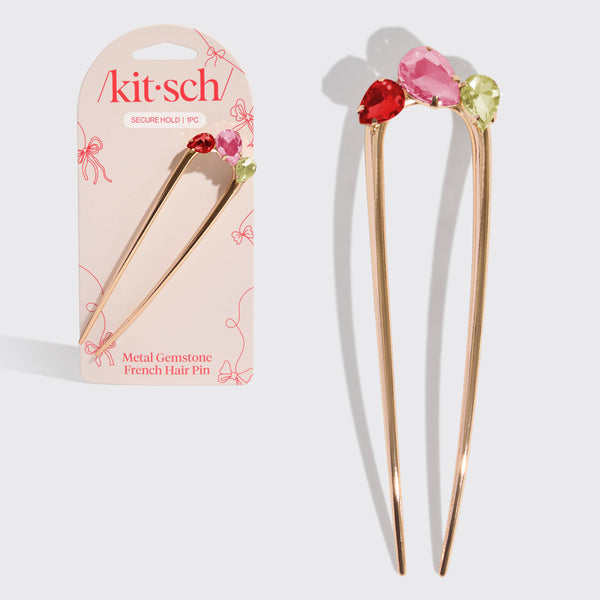 KITSCH - Holiday Gemstone French Hair Pin
