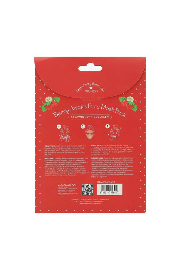 Strawberry Shortcake Berry Awake Face Masks-Set of 5