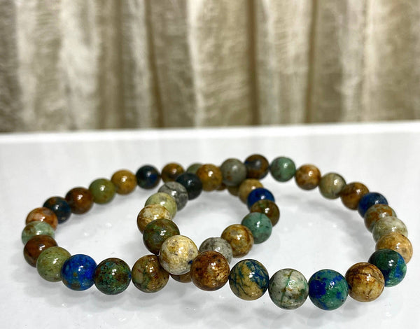 Natural Chrysocolla 8mm 7.5” Crystal Healing