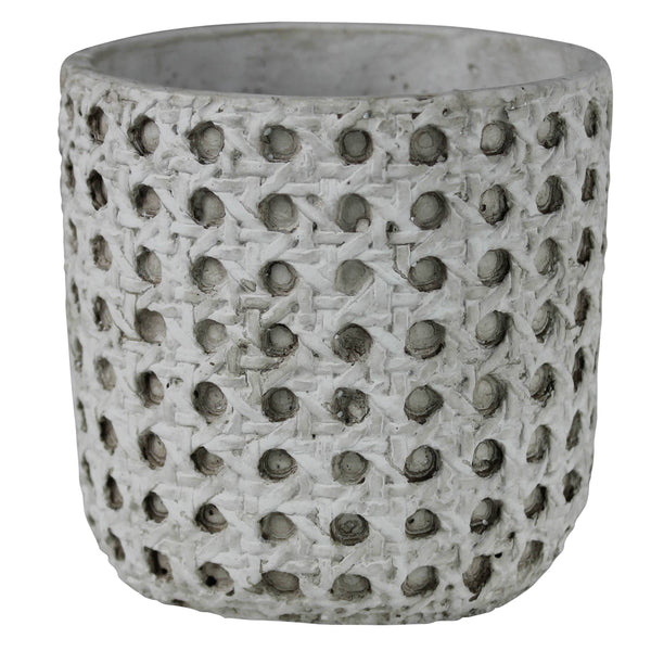 HomArt - Cachepot, Cement - Cane Weave