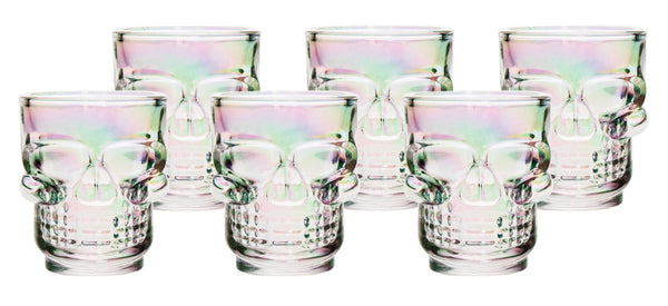 Godinger - Set of Six Luster Skull Shot Glasses