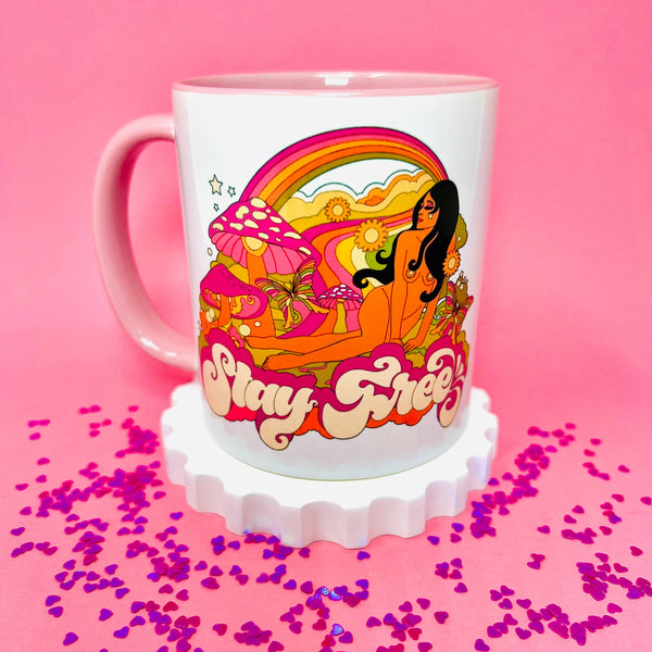 Mug - Stay Free Pink